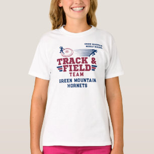 Custom Track and Field Team Club Name Number T-Shirt