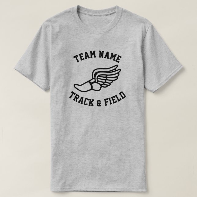 Custom Track & Field Team Name T-shirts (Design Front)