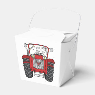 Custom Tractor Country Wedding Themed Favour Box