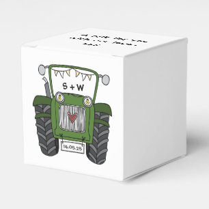 Custom Tractor Country Wedding Themed Favour Box