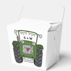 Custom Tractor Country Wedding Themed Favour Box