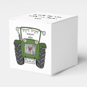 Custom Tractor Country Wedding Themed Favour Box