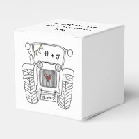 Custom Tractor Country Wedding Themed Favour Box