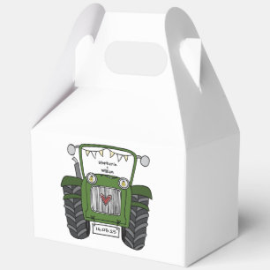 Custom Tractor Country Wedding Themed Favour Box