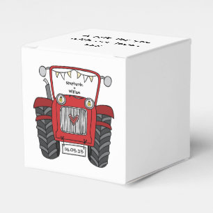 Custom Tractor Country Wedding Themed Favour Box