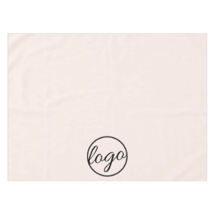 Custom Trade Show Business Logo Blush Pink Tablecloth