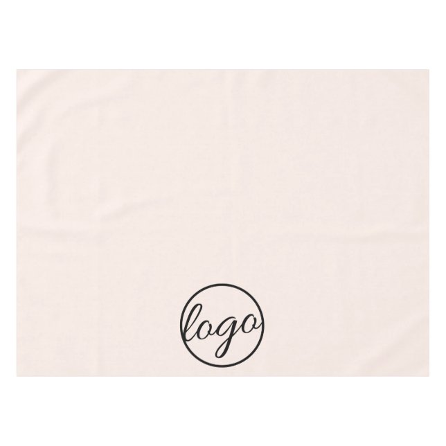 Custom Trade Show Business Logo Blush Pink Tablecloth (Front (Horizontal))