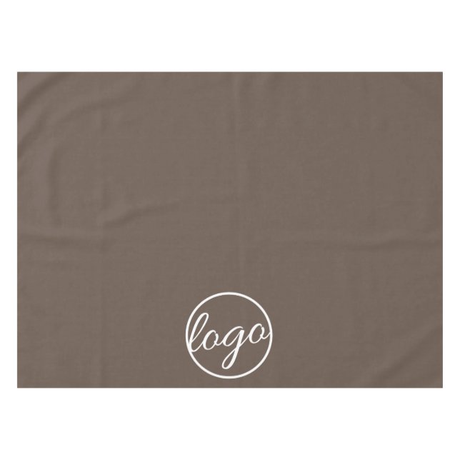 Custom Trade Show Business Logo Brown Tablecloth (Front (Horizontal))