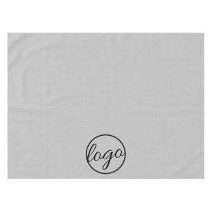 Custom Trade Show Business Logo Light Grey Tablecloth