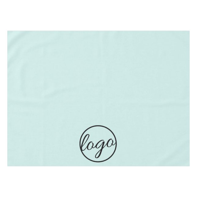 Custom Trade Show Business Logo Turquoise Tablecloth (Front (Horizontal))