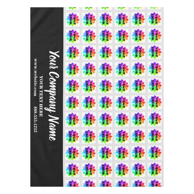 Custom Trade Show Tablecloth Custom Logo Business (Front)