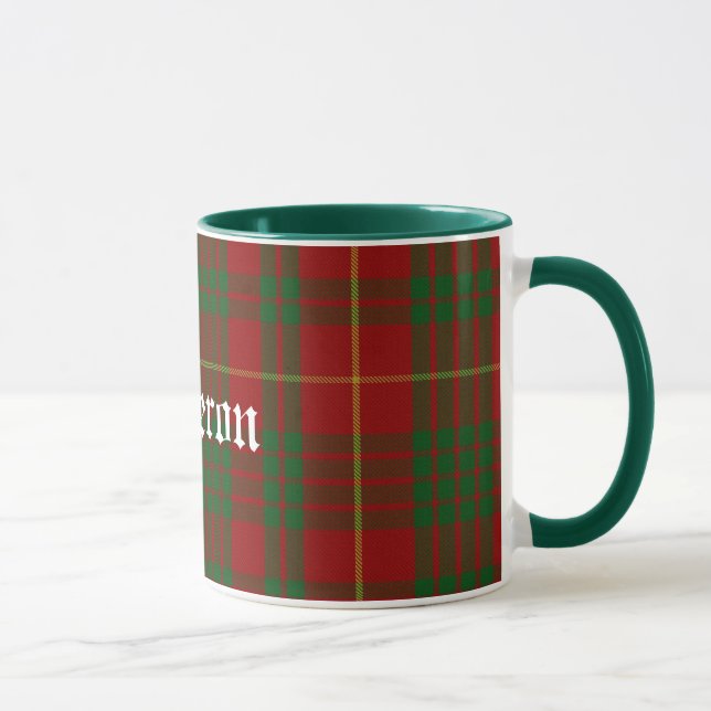 Custom Traditional Cameron Tartan Plaid Mug (Right)