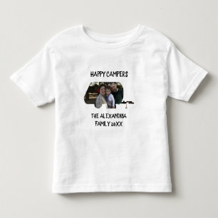 Custom trailer caravan family photo happy campers toddler T-Shirt