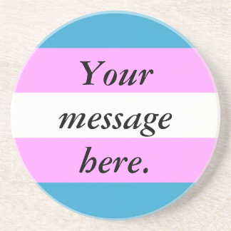 Custom Trans Flag Coaster