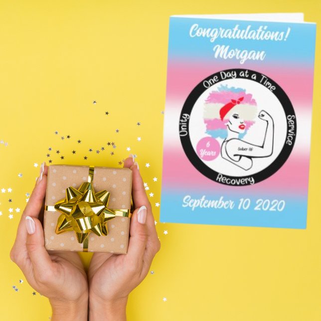 Custom Transgender Sobriety Card - Trans Recovery (Creator Uploaded)