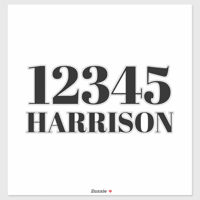 Custom trash garbage recycling bin Address number (Sheet)