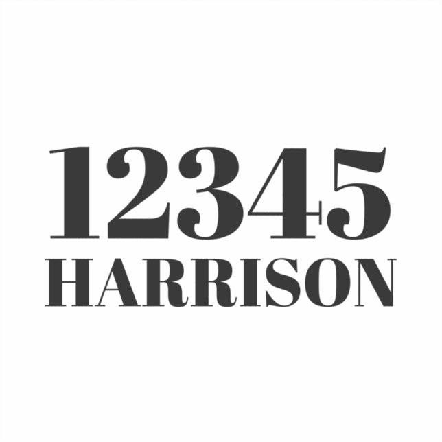 Custom trash garbage recycling bin Address number (Front)