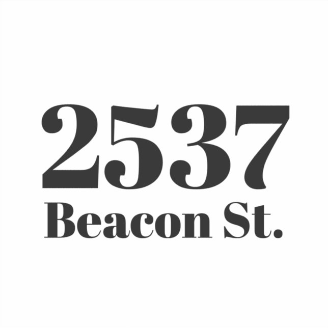 Custom trash garbage recycling bin Address number (Front)