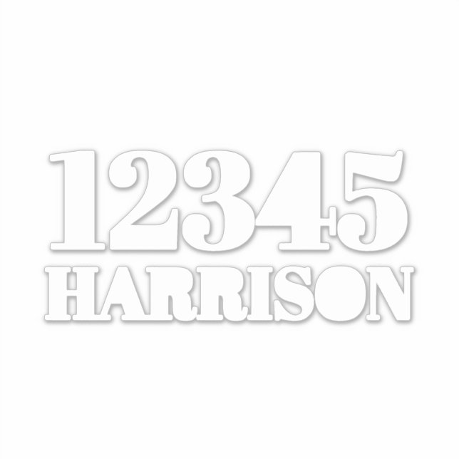 Custom trash garbage recycling bin Address number (Front)