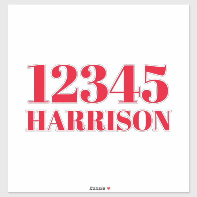 Custom trash garbage recycling bin Address number (Sheet)