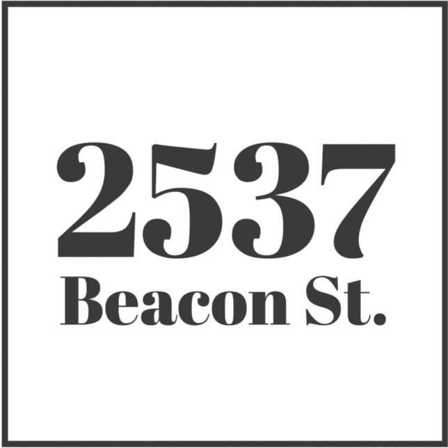 Custom trash garbage recycling bin Address number (Front)