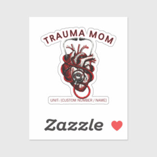 Custom Trauma Nurse Mom Anatomical Heart 