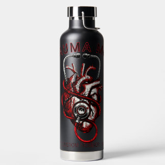 Custom Trauma Nurse Mom Anatomical Heart  Water Bottle