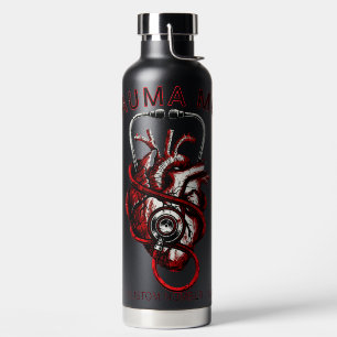 Custom Trauma Nurse Mum Anatomical Heart Water Bottle