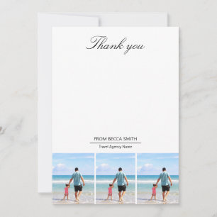 Custom Travel Agency Gift for Agents Thank You  Card