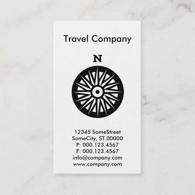 custom travel company business card (Front)