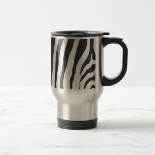 Custom Travel Mug : Zebra Stripe Print Pattern