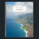 Custom Travel Notebook Kauai Hawaii Beach Photo<br><div class="desc">This custom travel notebook comes with two photos of Kauai,  HI that you have the option to use or replace for your own. Both the front and back of the notebook include customisable text.</div>