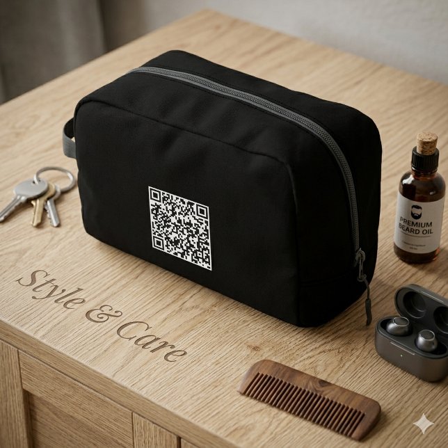 Custom Travel Toiletry Bag with QR Code (Custom Travel Toiletry Bag with QR Code)