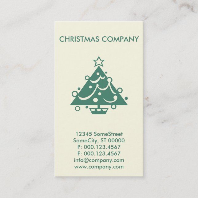 custom tree company business card (Front)
