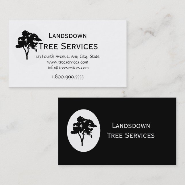 Custom Tree Services Business Card (Front/Back)
