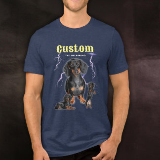 Custom Trendy Bootleg Personalised Dog Photo 90s Tri-Blend Shirt