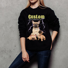 Custom Trendy Bootleg Personalised Dog Photo 90s Tri-Blend Shirt