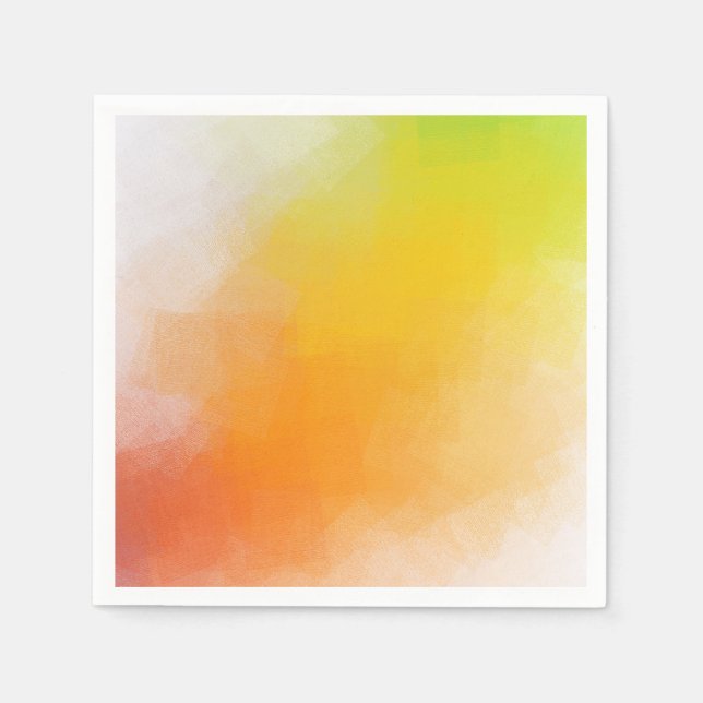 Custom Trendy Bright Colours Abstract Art Blank Napkin (Front)