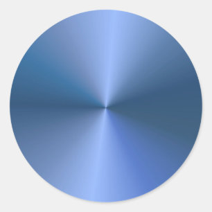 Custom Trendy Elegant Blue Colour Blank Template Classic Round Sticker