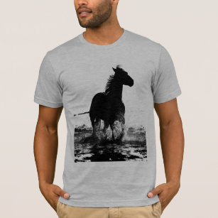 Custom Trendy Elegant Modern Pop Art Running Horse T-Shirt