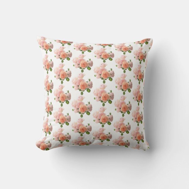 Custom Trendy Elegant Roses Modern Template Cushion (Front)