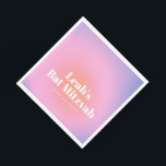 Custom Trendy Gradient Lavender Purple Bat Mitzvah Napkin<br><div class="desc">Custom Trendy Modern Gradient Lavender Purple Bat Mitzvah Napkins</div>