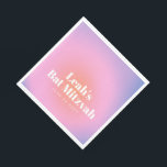 Custom Trendy Gradient Lavender Purple Bat Mitzvah Napkin<br><div class="desc">Custom Trendy Modern Gradient Lavender Purple Bat Mitzvah Napkins</div>