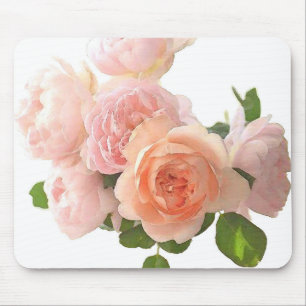 Custom Trendy Modern Template Elegant Roses Mouse Mat