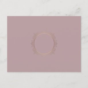 Custom Trendy Rose Gold Elegant Blank Template Postcard