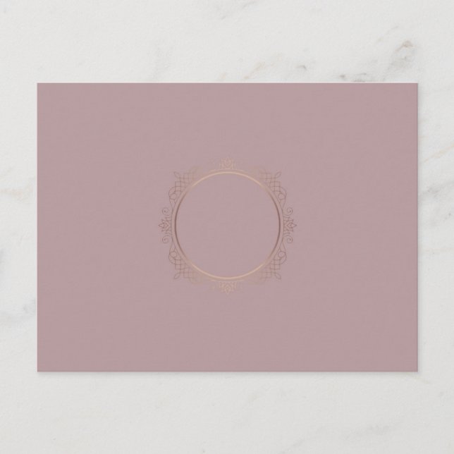 Custom Trendy Rose Gold Elegant Blank Template Postcard (Front)