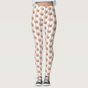 Custom Trendy Roses Design Modern Elegant Leggings