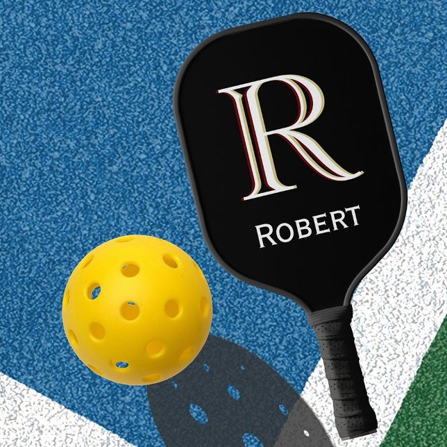 Custom Tri-Color Monogram Name Pickleball Paddle (Creator Uploaded)