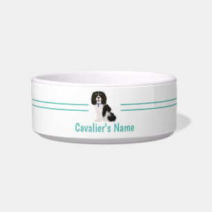 Custom Tri Colour Cavalier King Charles Spaniel Bowl