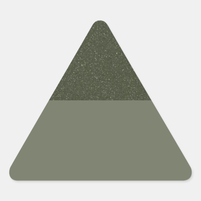 Custom Triangle Sticker – Textured Top Green (Front)